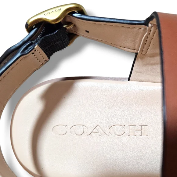 NWT Coach Heather Leopard Print Calf Hair Leather Sandals G4777 Size 7.5B EU38 - Picture 9 of 16